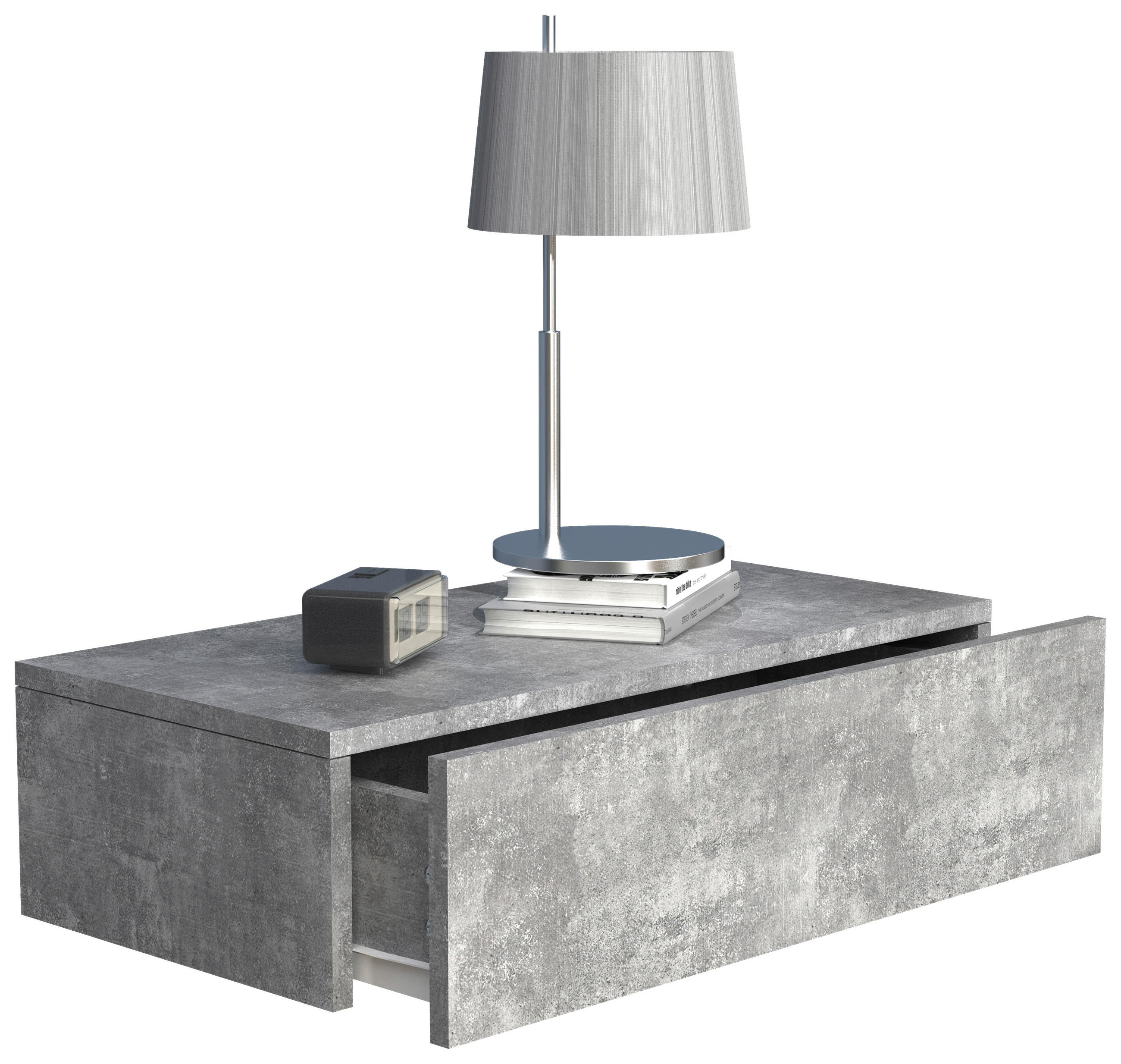 Thumbnail - Mid.you Nachtschrank, Grau, Holzwerkstoff, 1 Schublade(n) Schubladen, 60x15x30 cm, hängend, Schlafzimmer, Nachttische