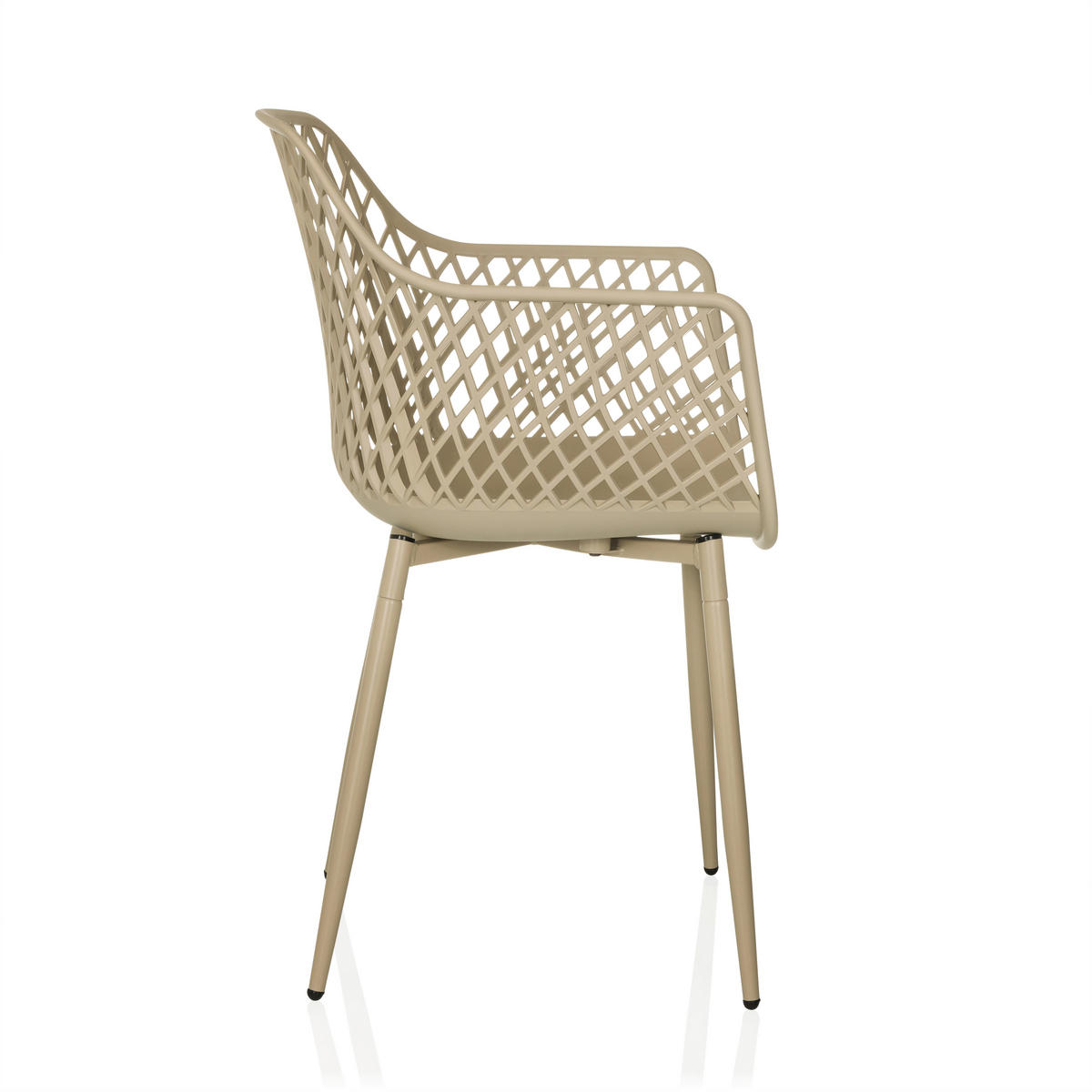 GARTENSTUHL Beige  - Beige, MODERN, Kunststoff/Metall (56/81/50cm) - MID.YOU