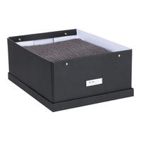 AUFBEWAHRUNGSBOX - Dunkelgrau, Basics, Karton/Papier (34.5/18.5/45cm)