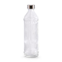 TRINKFLASCHE 0,97 l  - Transparent, Design, Glas (8,5/8,5/29,5cm)