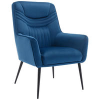 FOTEL - fekete/kék, Design, textil/fém (74/99/74cm) - Livetastic
