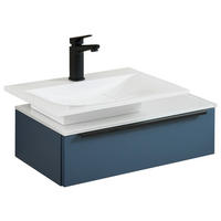 WASCHTISCHKOMBI 66,6 cm  - Blau/Schwarz, KONVENTIONELL, Holzwerkstoff/Stein (66,6cm) - Novel