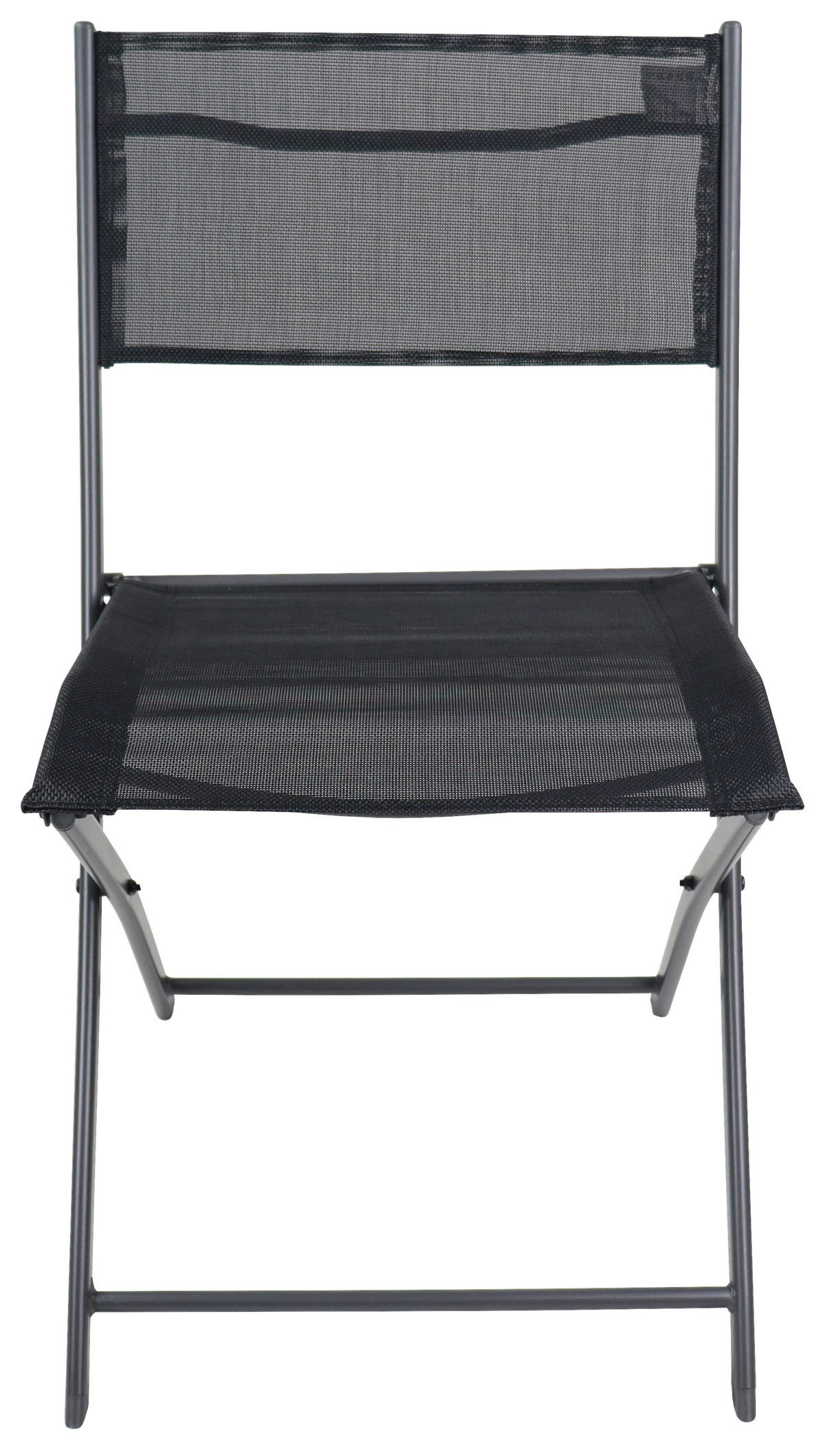 GARTENSTUHL-SET Stahl Schwarz  - Schwarz, MODERN, Textil/Metall (45/79/46cm) - Ambia Garden