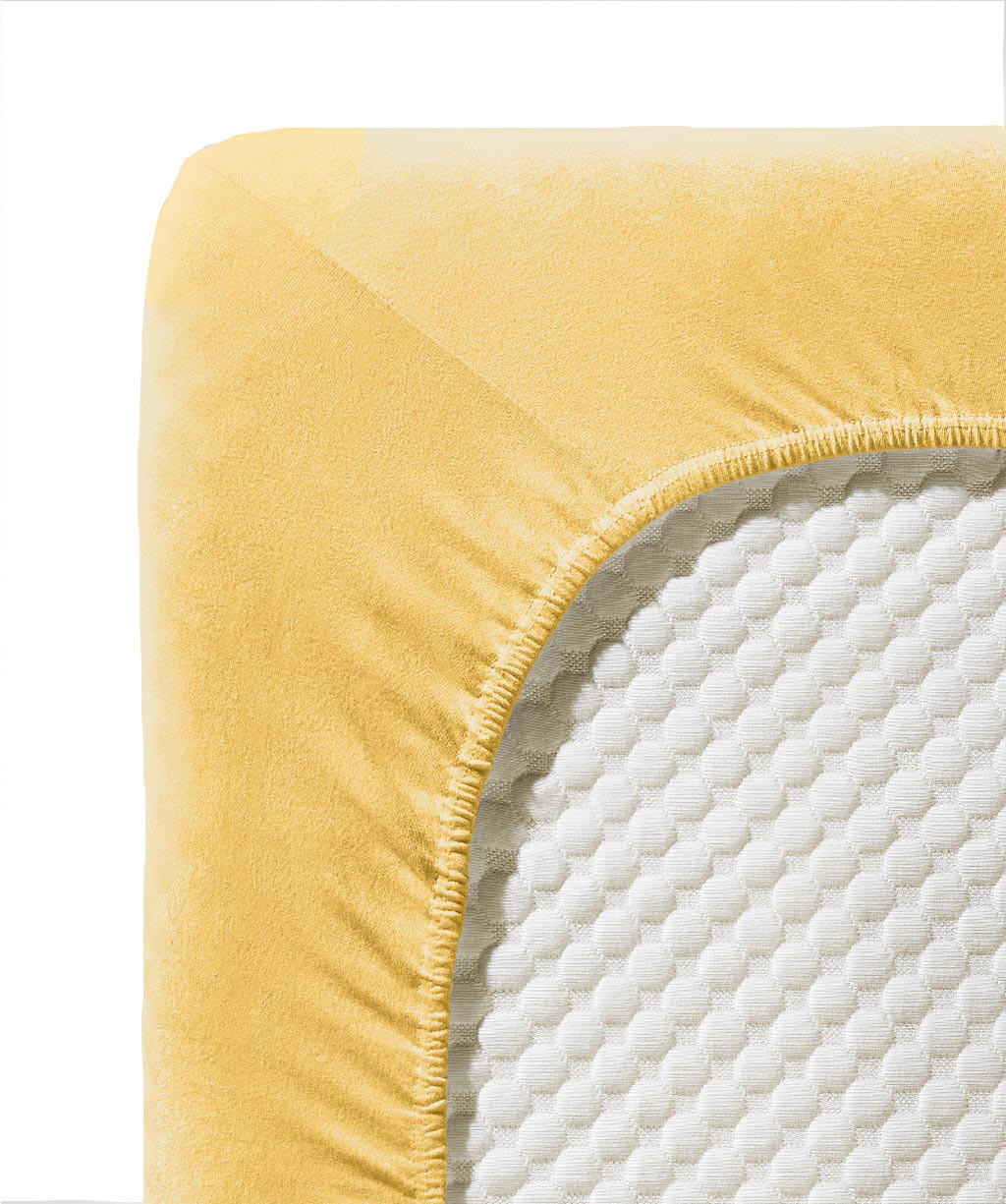 SPANNBETTTUCH Jenny C Single-Jersey  - Gelb, Basics, Textil (120/200cm) - Fleuresse