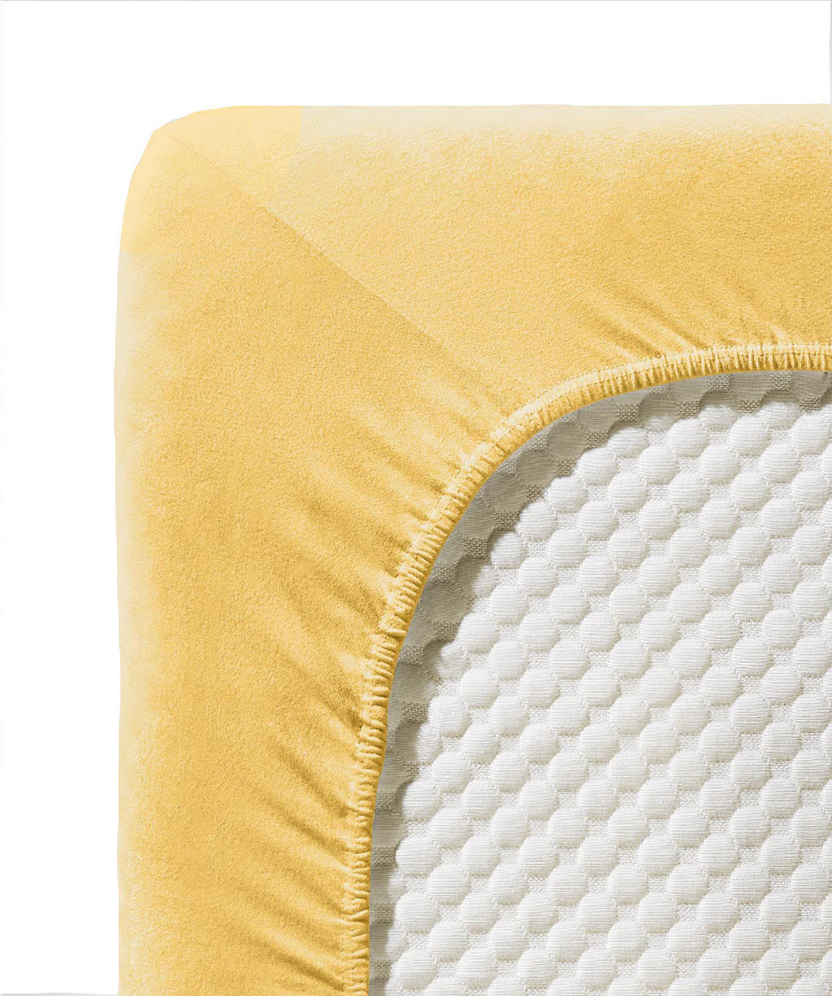 SPANNBETTTUCH Jenny C Single-Jersey  - Gelb, Basics, Textil (120/200cm) - Fleuresse