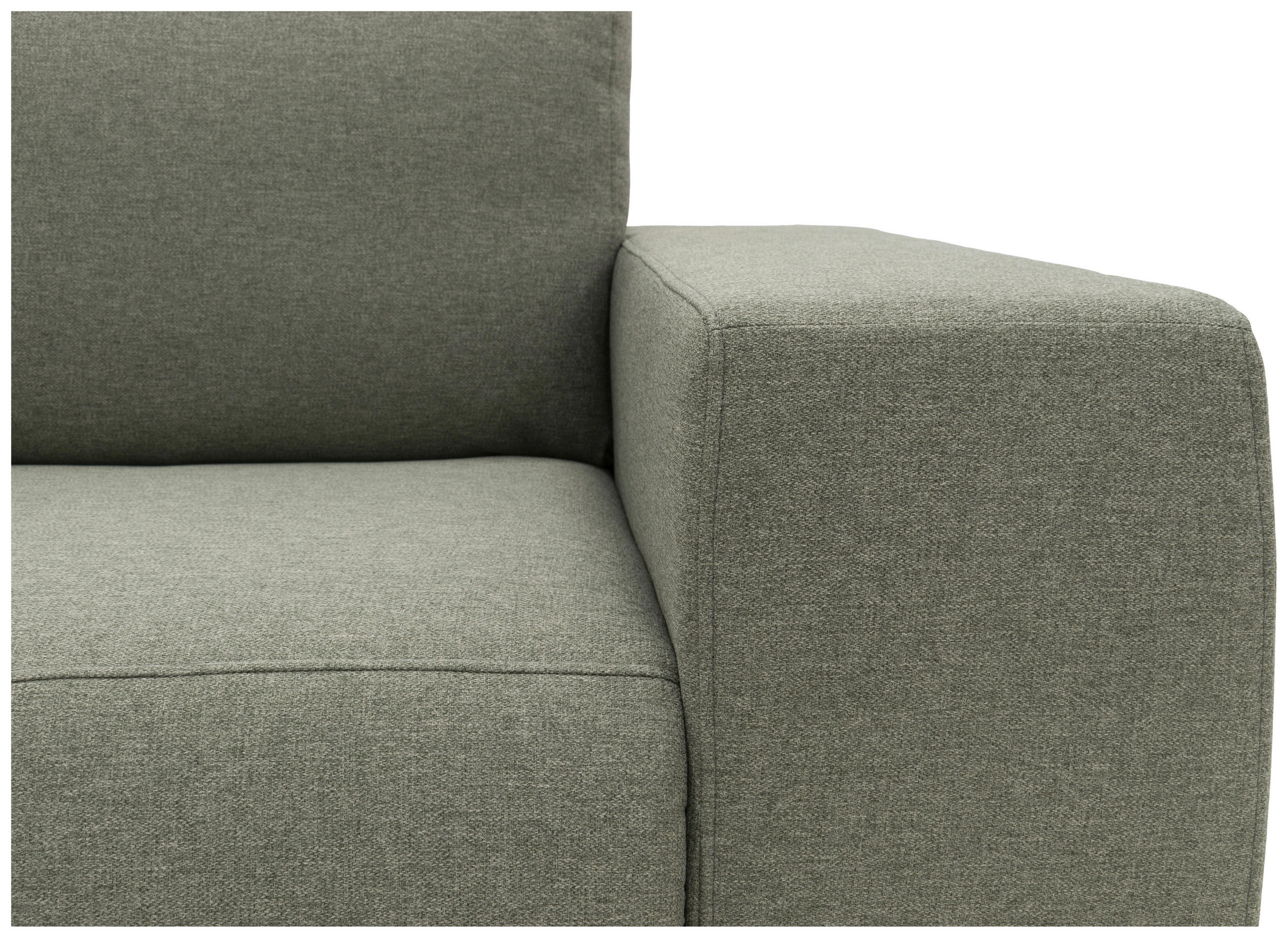 ECKSOFA Graubraun Webstoff  - Graubraun/Schwarz, Design, Textil/Metall (242/160cm) - LOOKS by W.Joop