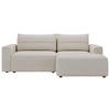 ECKSOFA in Chenille Creme  - Creme/Schwarz, Design, Kunststoff/Textil (233/144cm) - Livetastic