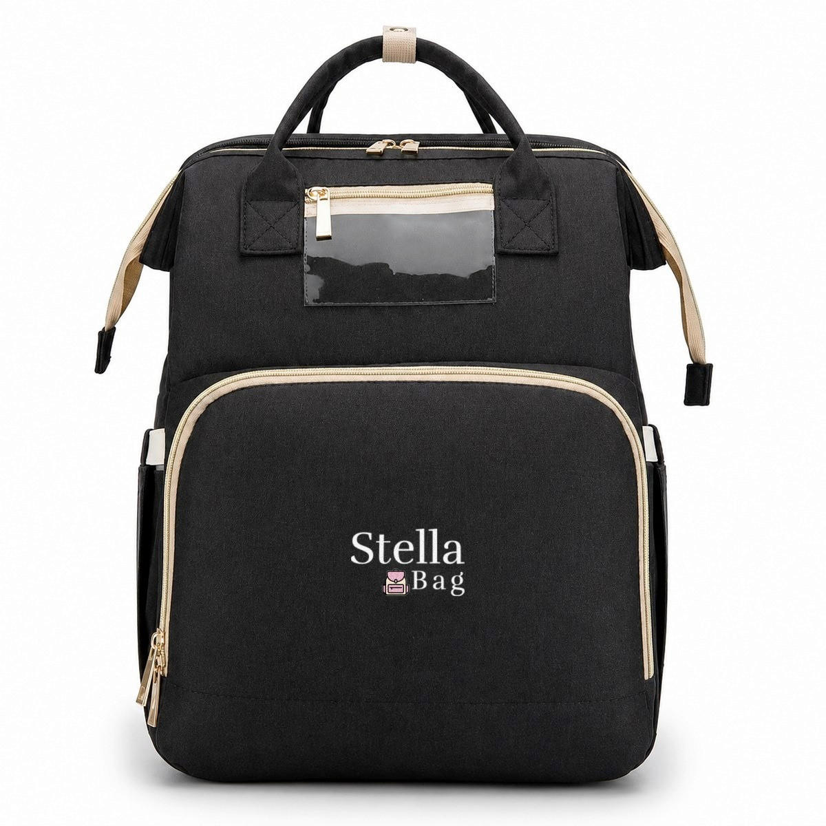 WICKELRUCKSACK Stella Bag Premium  - Schwarz, Basics, Textil (30/40/21cm)