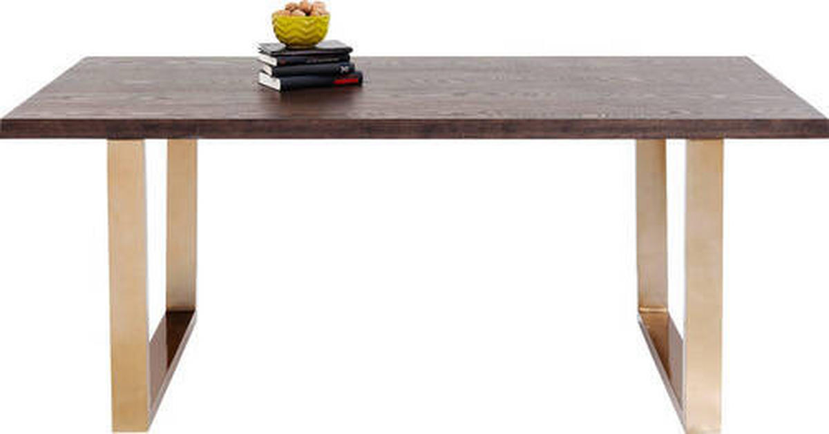 ESSTISCH in Metall, Holzwerkstoff 180/90/76 cm  - Messingfarben/Braun, Trend, Holzwerkstoff/Metall (180/90/76cm) - Kare-Design