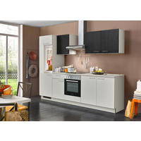 KÜCHENBLOCK 270 cm   in Weiß, Eschefarben  - Edelstahlfarben/Eichefarben, Design, Holzwerkstoff/Metall (270cm) - Welnova
