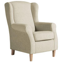 OHRENSESSEL Chenille Beige  - Beige/Buchefarben, Design, Holz/Textil (77/103/86cm) - Max Winzer