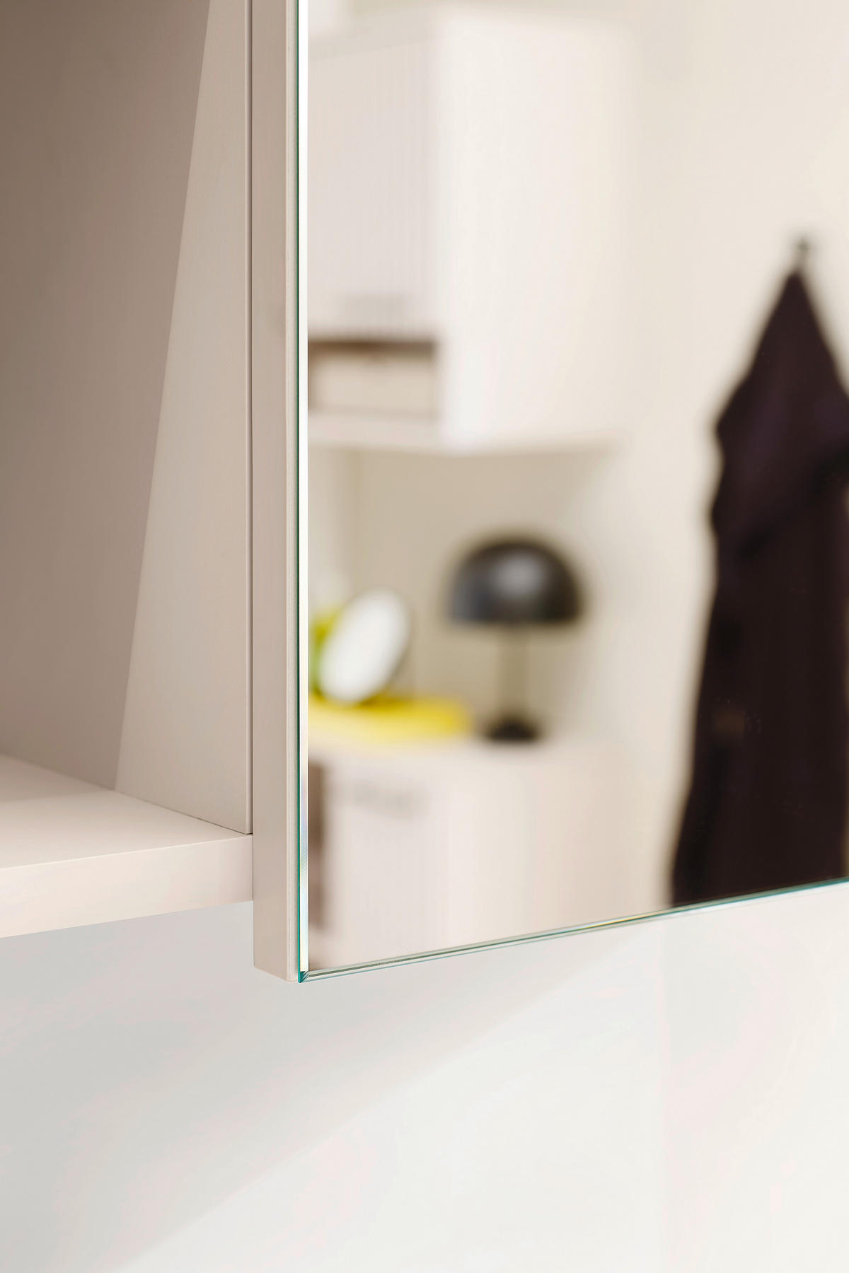 BADEZIMMER 5-teilig  in 185 cm  - Kaschmir/Schwarz, Trend, Glas/Holzwerkstoff (185cm) - Respekta