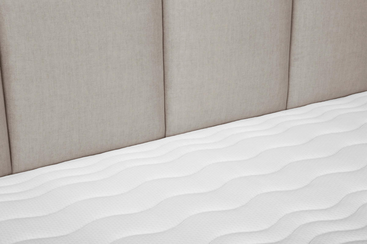 BOXSPRINGBETT 140/200 cm  in Taupe  - Taupe/Alufarben, Modern, Textil (140/200cm) - MID.YOU