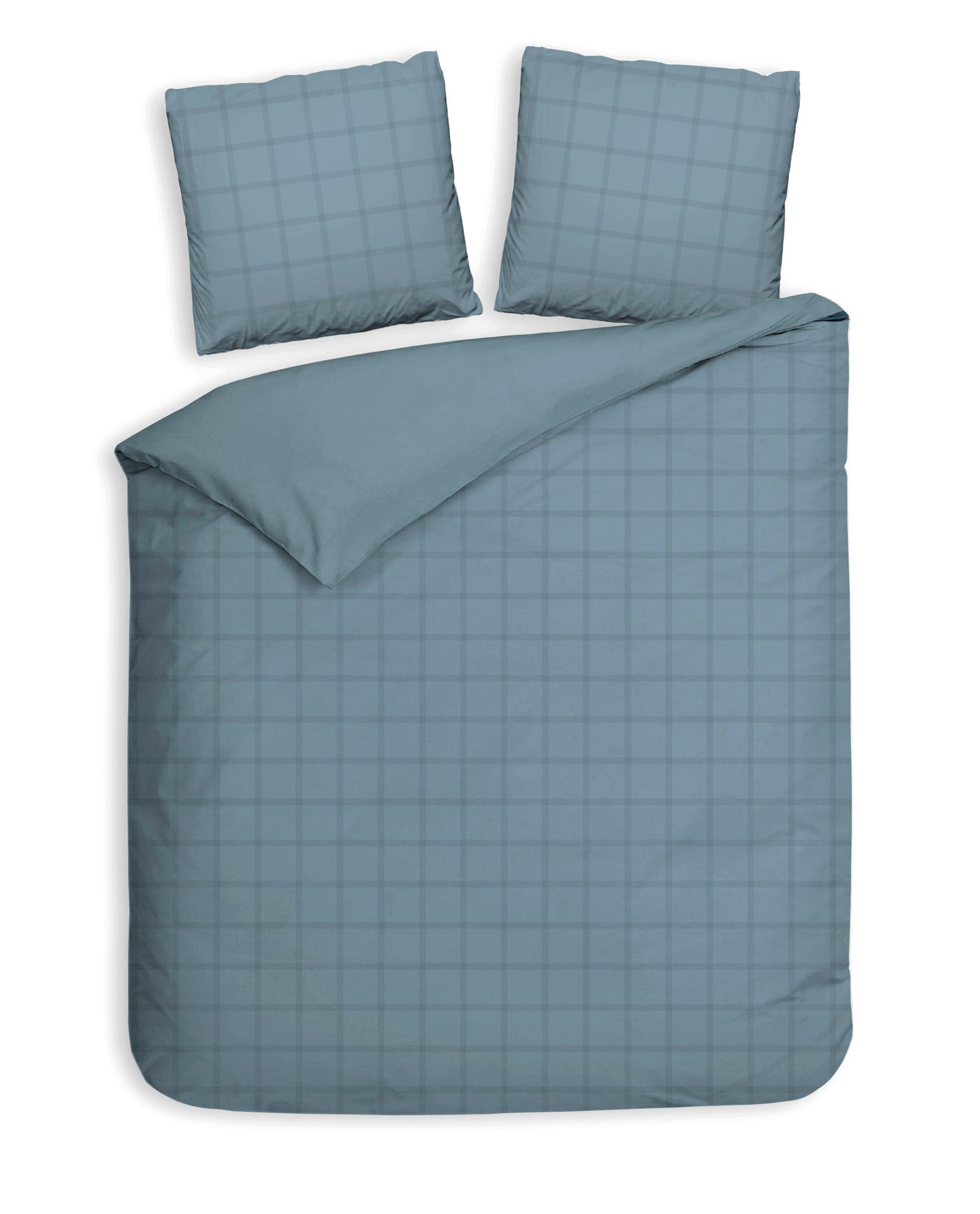 BETTWÄSCHE Diamante Makosatin 200/200 cm  - Graublau, Basics, Textil (200/200cm)