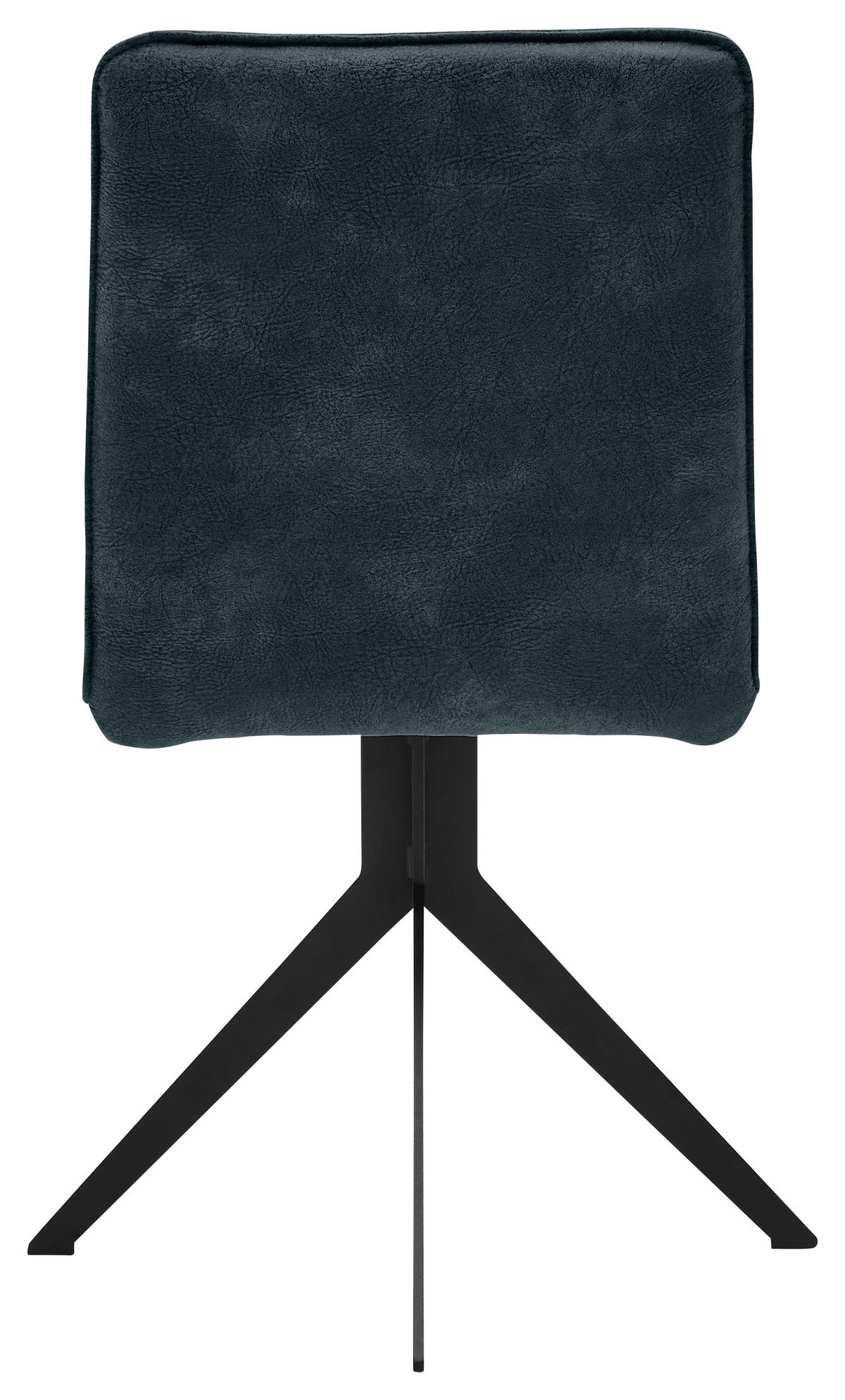 STUHL Lederlook Schwarz, Petrol  - Petrol/Schwarz, Design, Textil/Metall (46,5/87/64cm) - Voleo