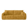 SCHLAFSOFA Webstoff Bernsteinfarben  - Bernsteinfarben/Schwarz, Modern, Holz/Textil (245/74-90/104cm) - MID.YOU