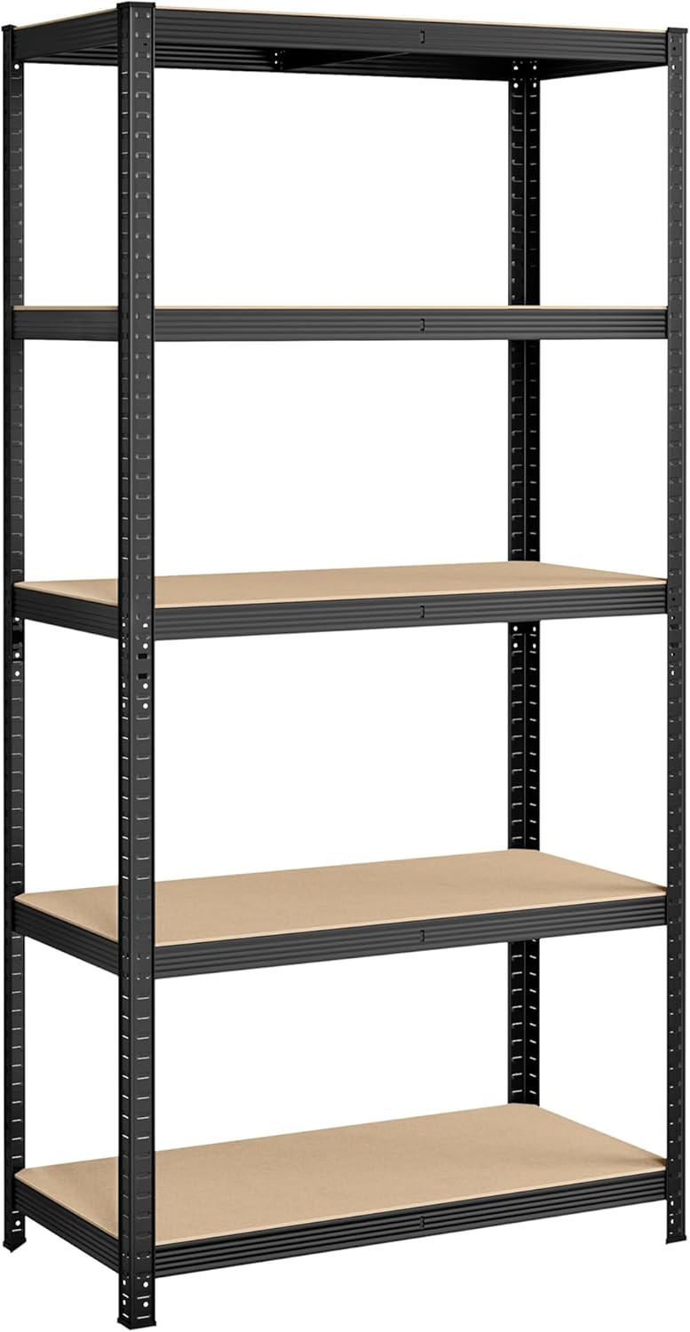 SCHWERLASTREGAL - Hellbraun/Schwarz, Basics, Holzwerkstoff (100/200/50cm)
