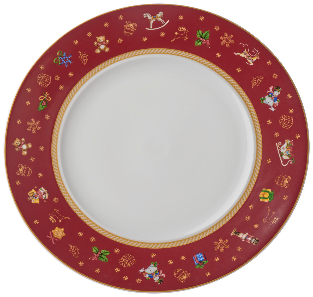 TAFELSERVICE Rot CHRISTMAS TOYS 12-teilig  - Rot, KONVENTIONELL, Keramik - X-Mas