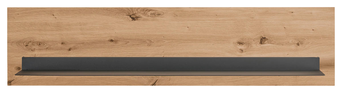 WANDBOARD Dunkelgrau, Eiche Artisan  - Dunkelgrau/Eiche Artisan, Design, Holzwerkstoff/Metall (100/24/20,6cm) - SetOne by Musterring