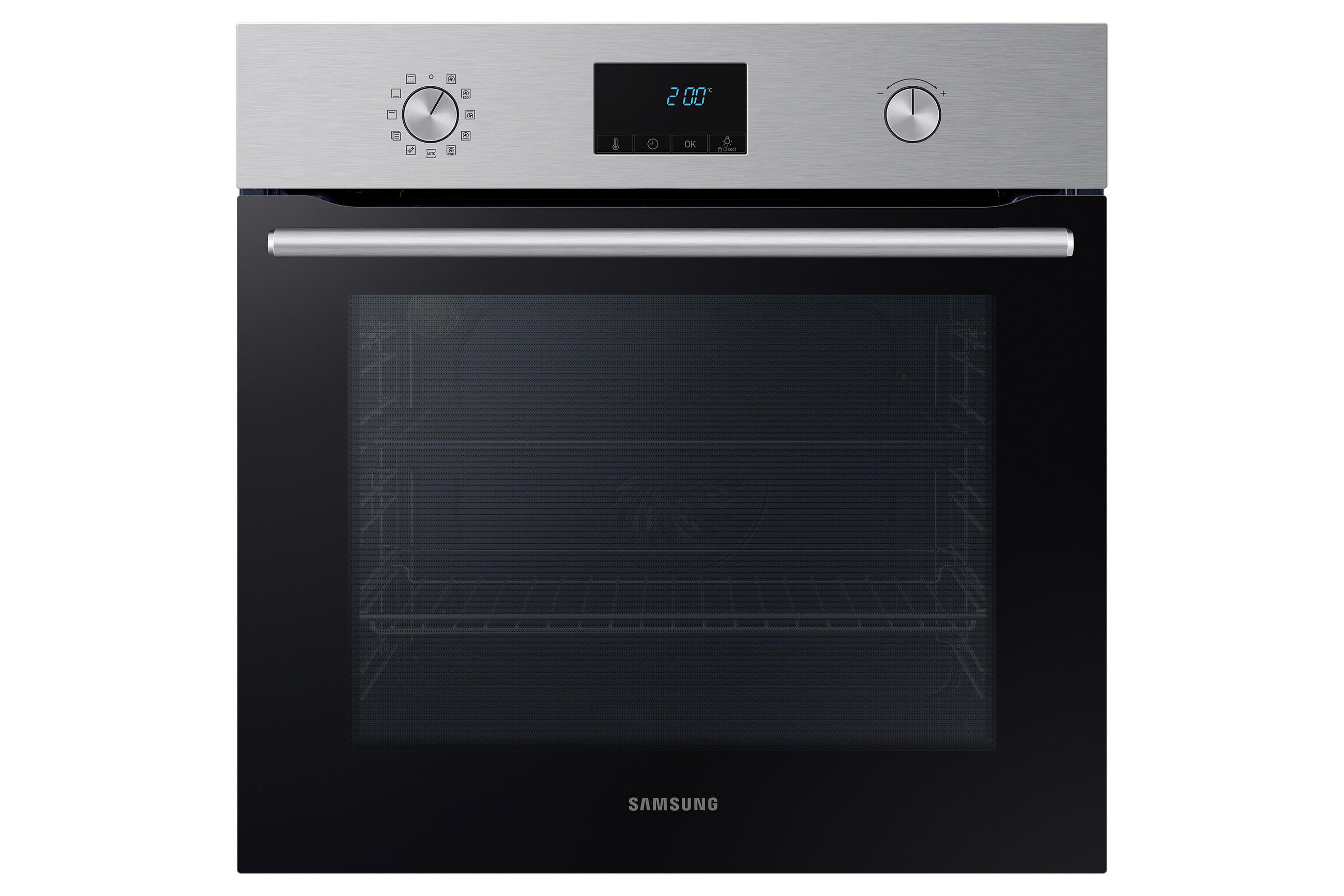 EINBAUBACKOFEN NV68A1170BS/OL  - Silberfarben/Schwarz, Design, Glas/Metall (59,5/59,5/57cm) - Samsung