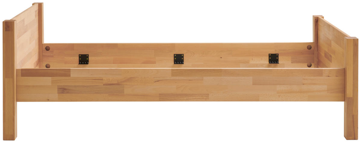 BETT 90/200 cm  in Kernbuche  - Kernbuche, Natur, Holz (90/200cm) - MID.YOU