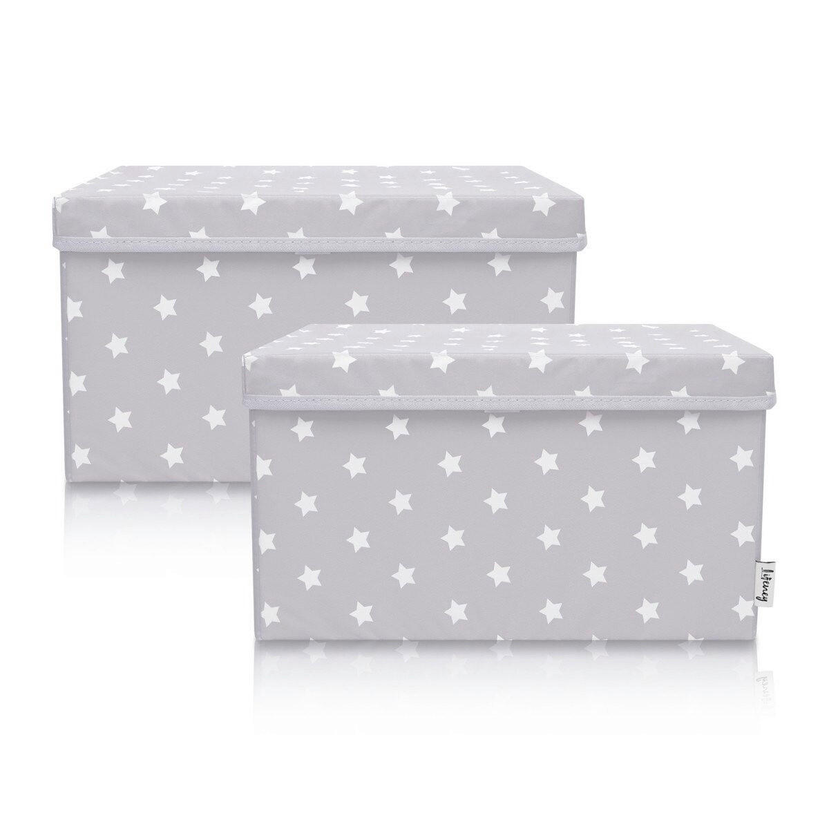 AUFBEWAHRUNGSBOXEN-SET  - Hellgrau, Basics, Kunststoff (37/25/21cm) - Lifeney
