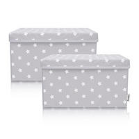 AUFBEWAHRUNGSBOXEN-SET  - Hellgrau, Basics, Kunststoff (37/25/21cm) - Lifeney