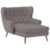 XXL-SESSEL Flachgewebe Taupe    - Taupe, Design, Holz/Textil (120/101/165cm) - Stylife