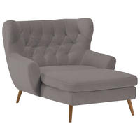 XXL-SESSEL Flachgewebe Taupe    - Taupe, Design, Holz/Textil (120/101/165cm) - Stylife
