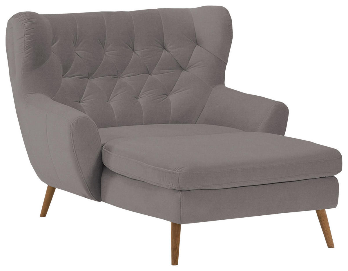 XXL-SESSEL - Taupe, Design, Holz/Textil (120/101/165cm) - Stylife