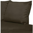 ECKSOFA in Samt Braun  - Schwarz/Braun, Design, Textil/Metall (241/200cm) - Carryhome