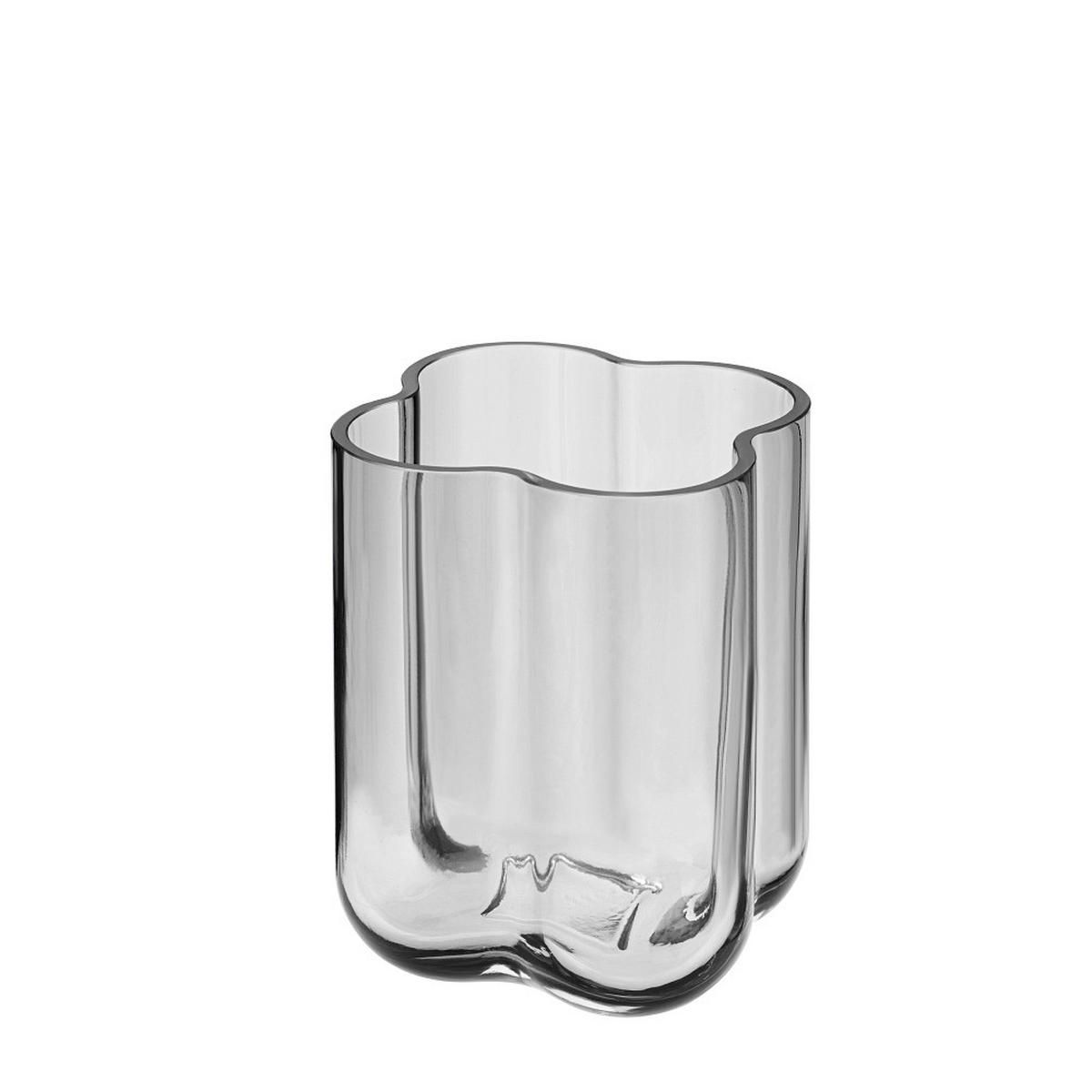 VASE PUA  - Dunkelgrau, KONVENTIONELL, Glas (14/16cm) - Blomus