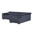 ECKSOFA Blau Struktur  - Blau/Schwarz, Design, Kunststoff/Textil (284/205cm) - Xora