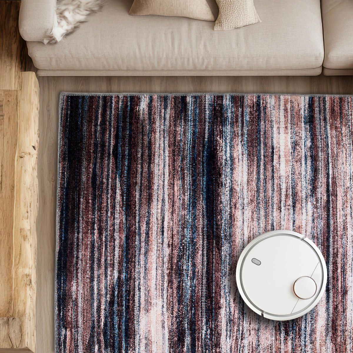 FLACHWEBETEPPICH 120/180 cm Piper Braun, Rot, Beige rechteckig  - Beige/Rot, Basics, Textil (120/180cm) - Astra