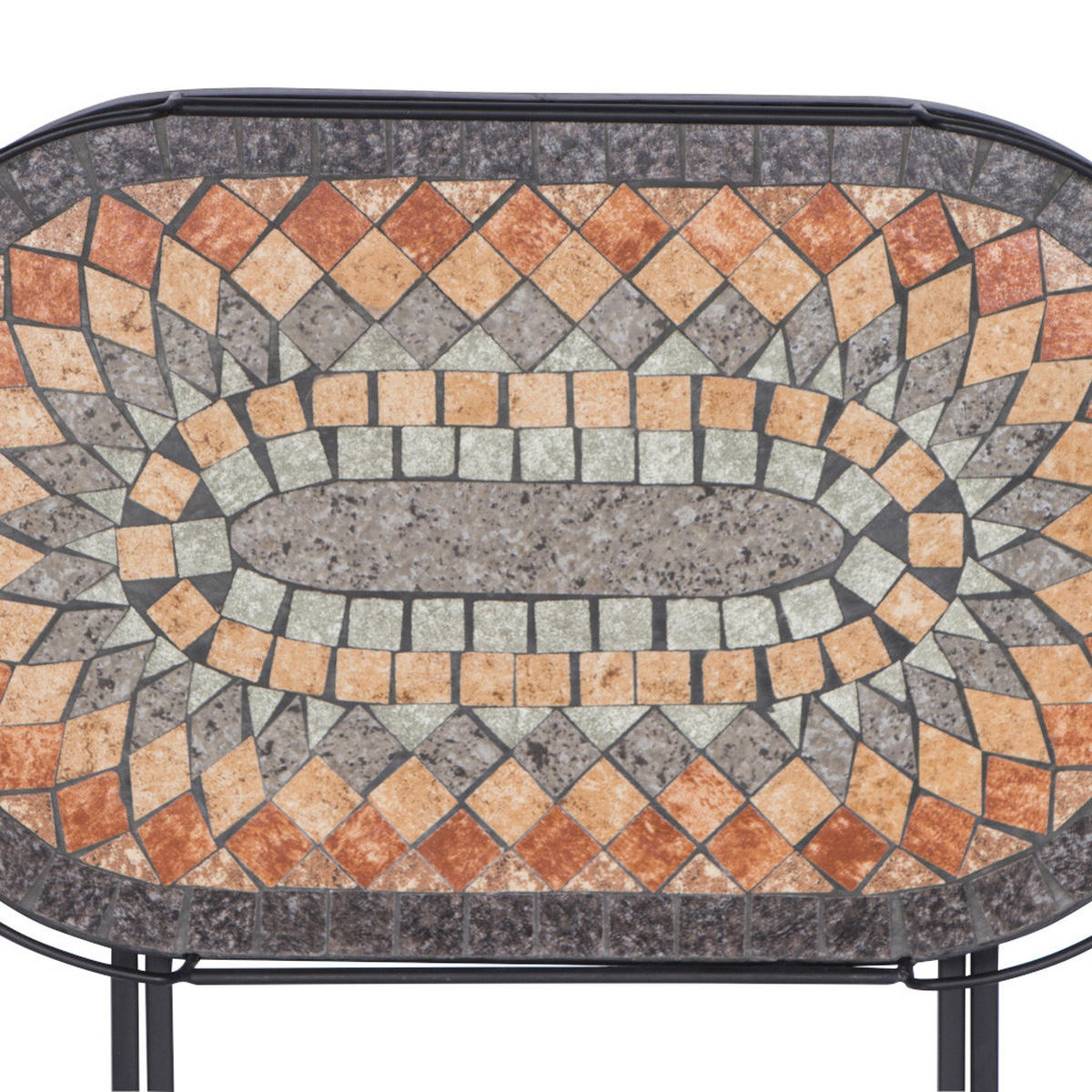 GARTENBEISTELLTISCH 68/41/60 cm  - Multicolor/Schwarz, MODERN, Keramik/Metall (68/41/60cm) - Siena Garden