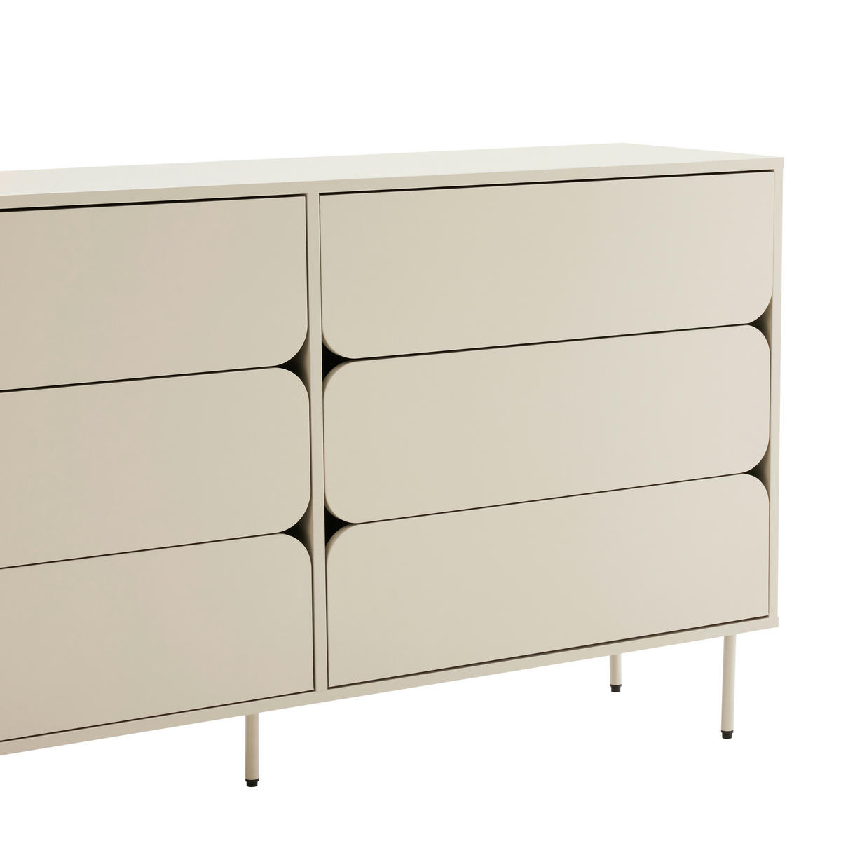 SIDEBOARD  in 150/85/40 cm  - Seidengrau, Design, Holzwerkstoff/Metall (150/85/40cm) - Xora