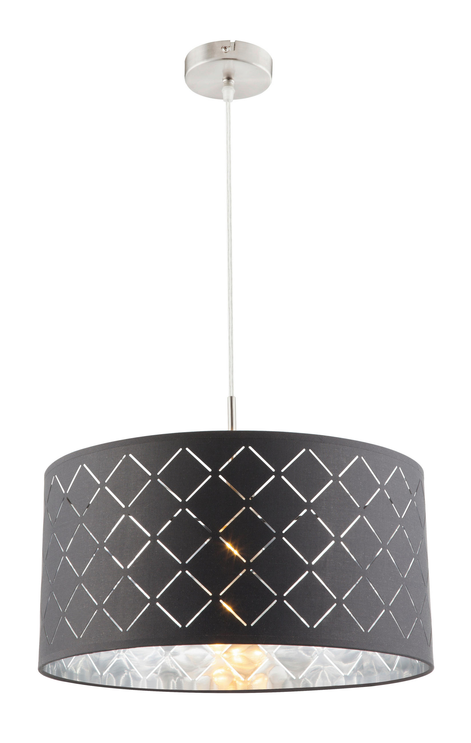 HÄNGELEUCHTE 40/140 cm  - Design, Textil/Metall (40/140cm) - Globo