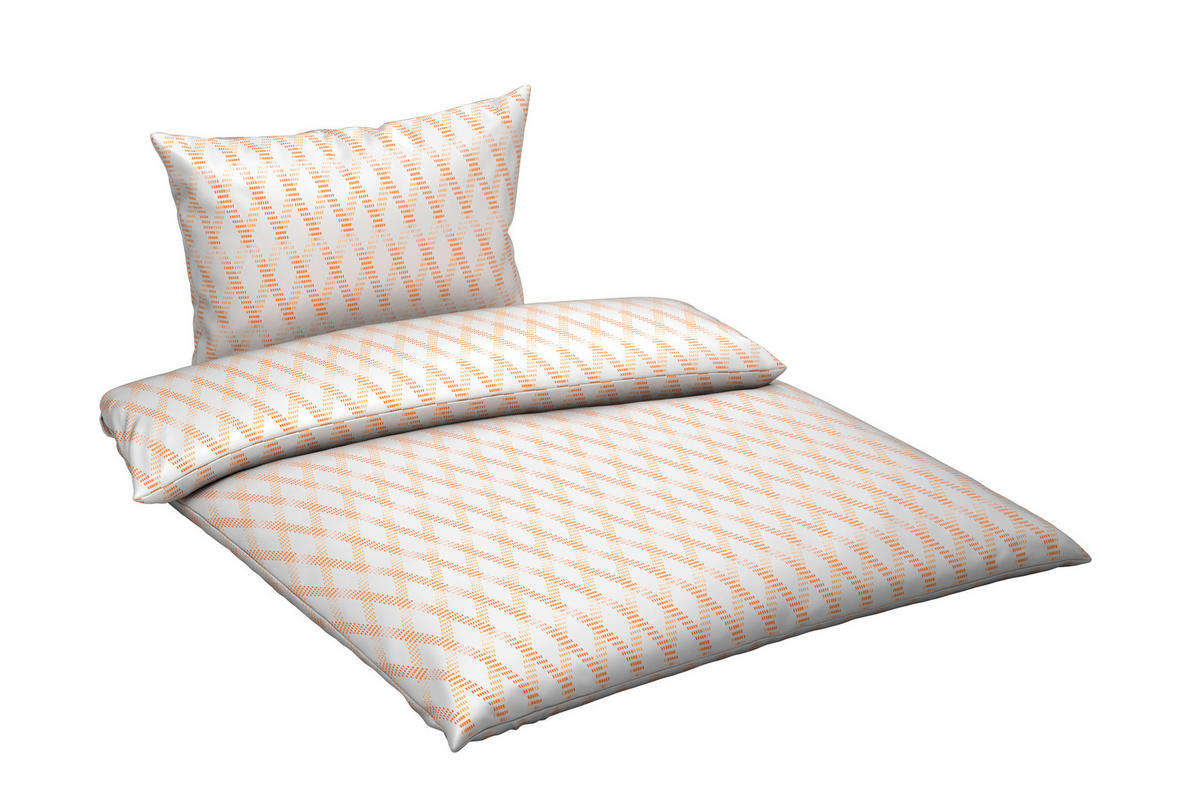 BETTWÄSCHE TANJA Satin 140/200 cm  - Orange, KONVENTIONELL, Textil (140/200cm) - Novel