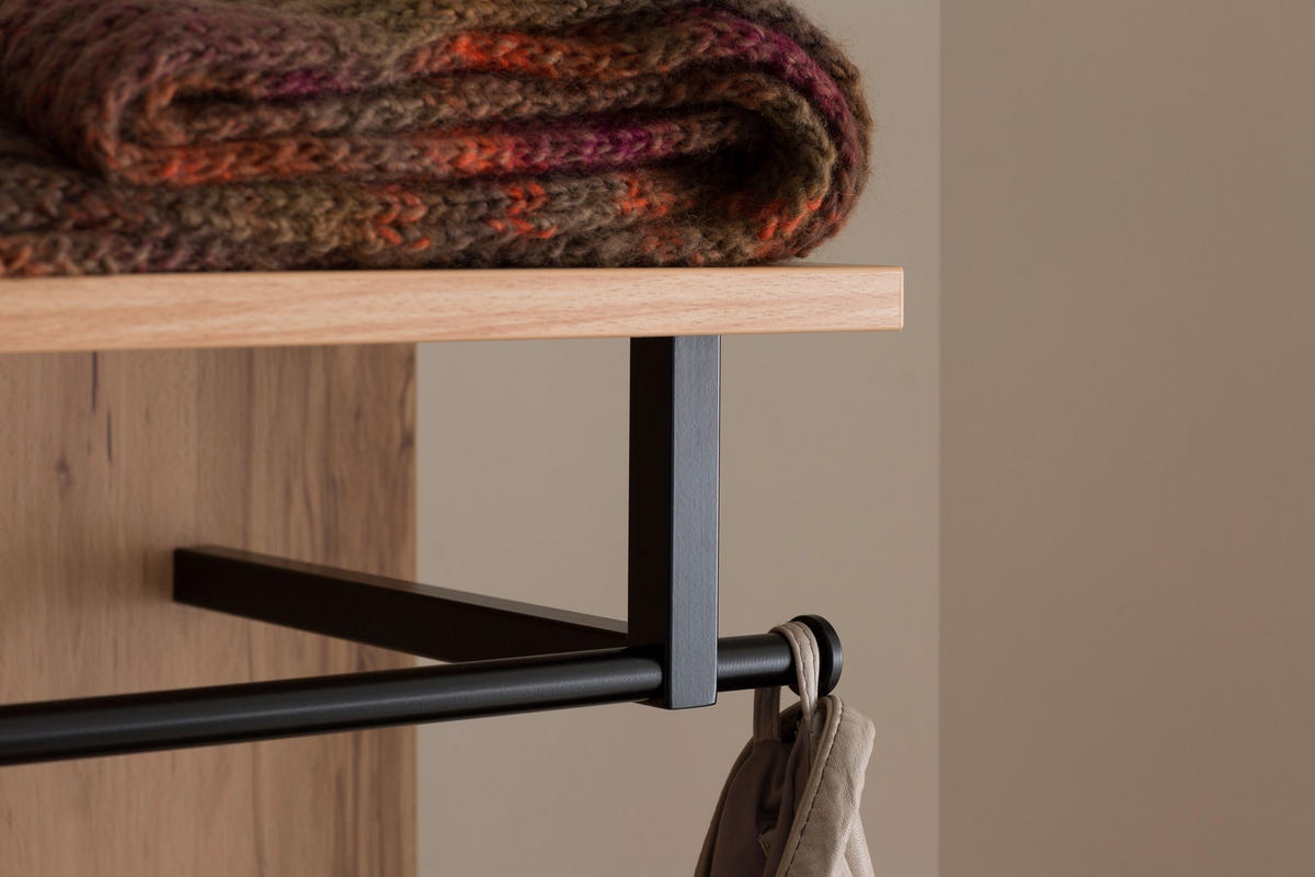 GARDEROBE 6-teilig  in 220/200/38 cm  - Buchefarben, Konventionell, Holzwerkstoff (220/200/38cm) - Moderano