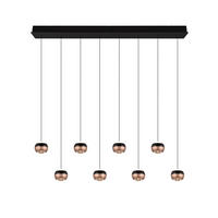 ZÁVESNÉ LED SVIETIDLO, 150/13/200 cm  - čierna, Design, kov (150/13/200cm)