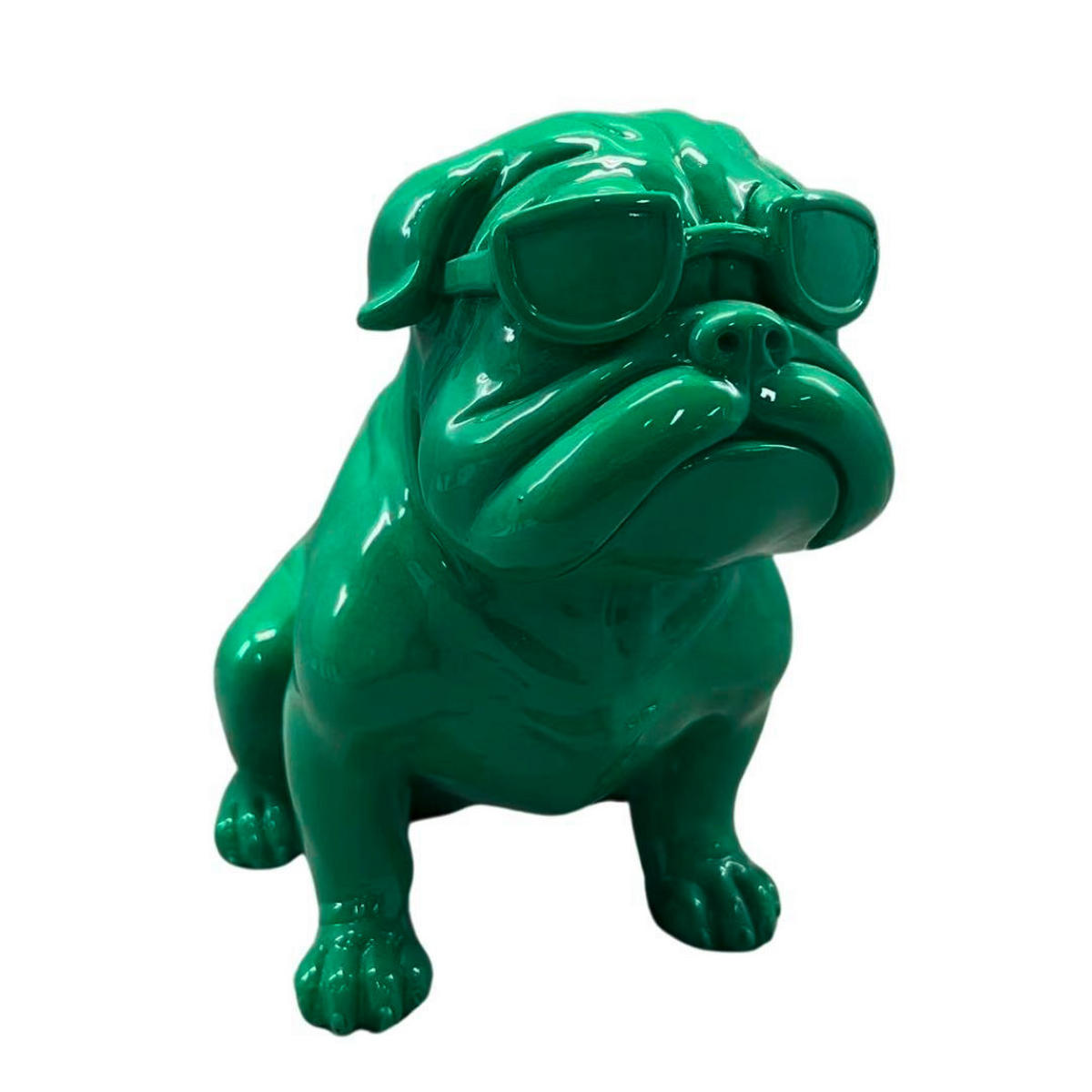 DECORAȚIUNE BULLDOG - verde, Design, plastic (10/11/17cm)