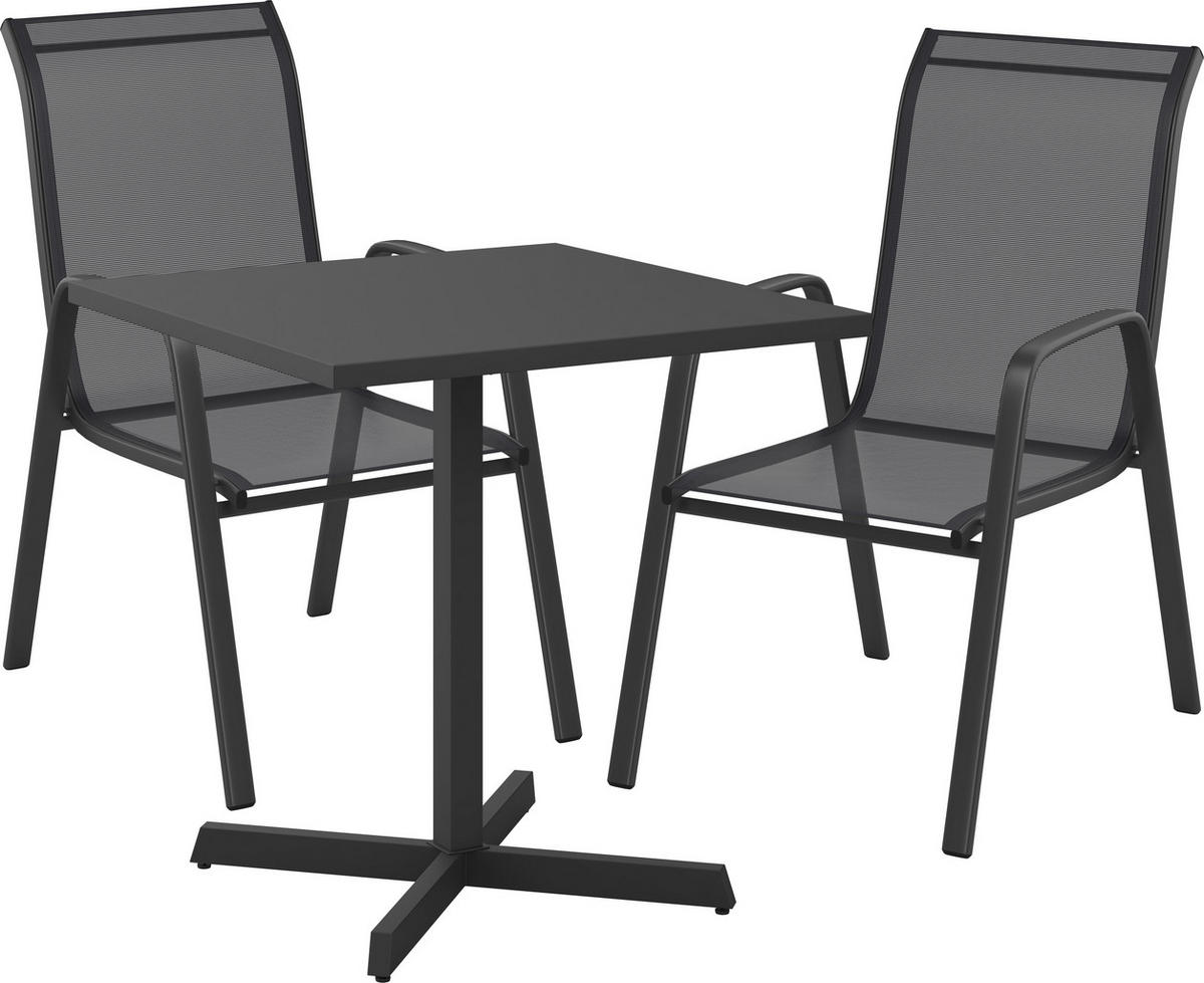 KERTI ASZTAL 80/80/74 cm   - antracit, Modern, fém (80/80/74cm) - Ambia Garden