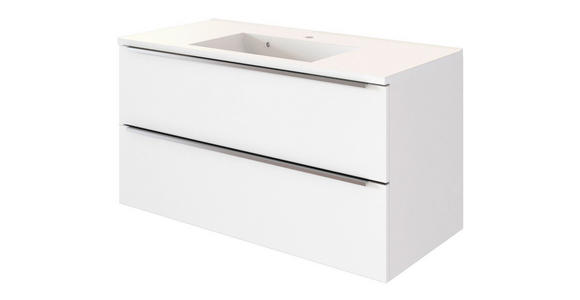 WASCHTISCHKOMBI 100 cm - Weiß, KONVENTIONELL, Holzwerkstoff/Stein (100cm) - Xora