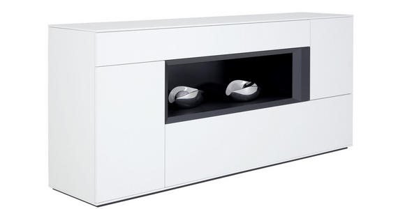 SIDEBOARD 210/93/47 cm - Anthrazit/Weiß, Design, Holz/Holzwerkstoff (210/93/47cm) - Dieter Knoll