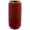 VASE  - Koralle/Goldfarben, Trend, Metall (15/15/30cm) - Kayoom