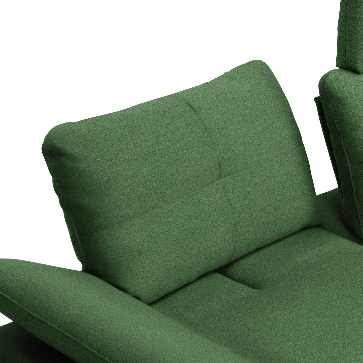 ECKSOFA in Webstoff Grün  - Schwarz/Grün, Design, Textil/Metall (301/179cm) - Chilliano