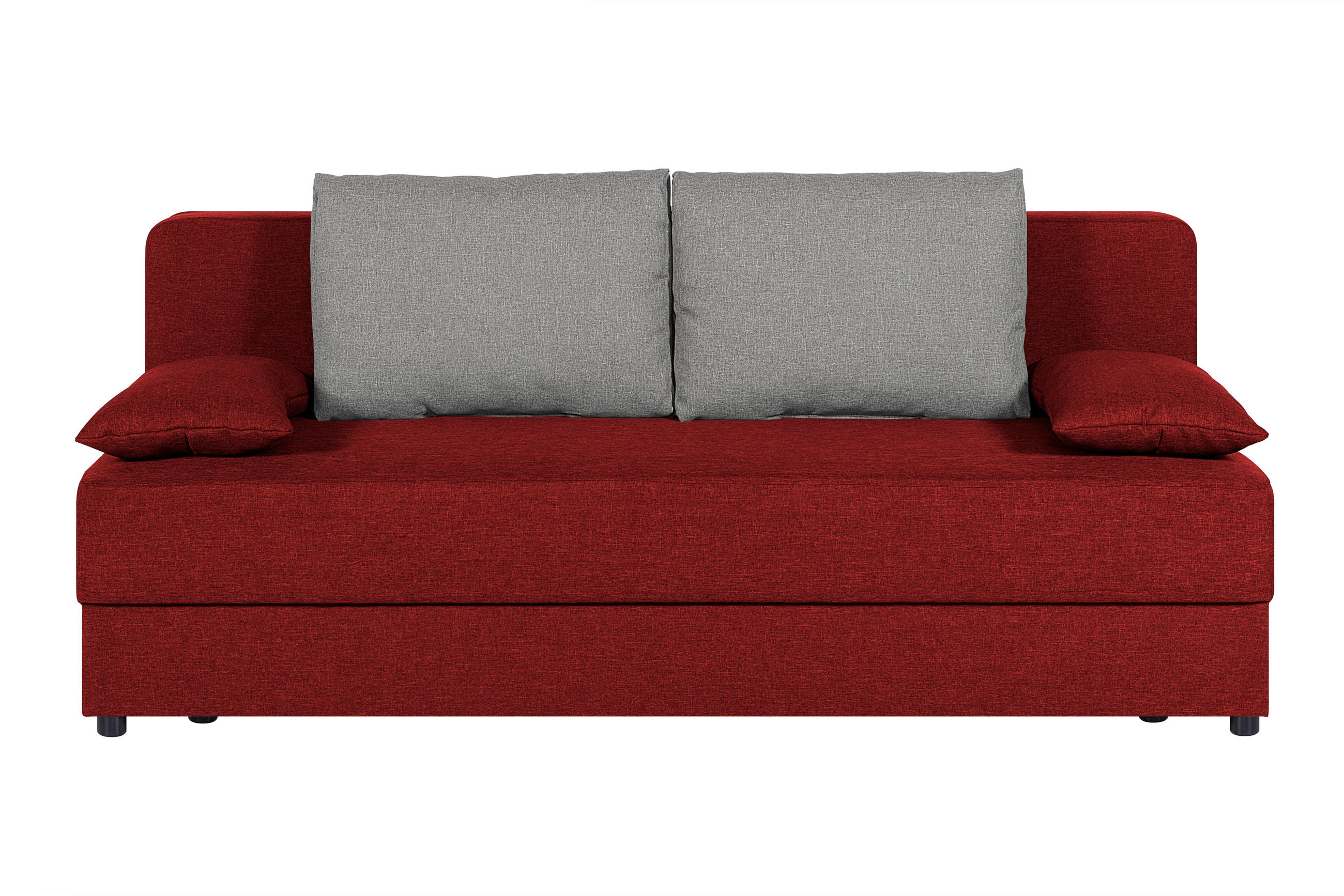 Canapea Extensibilă, textil, material pe bază de lemn, roșu