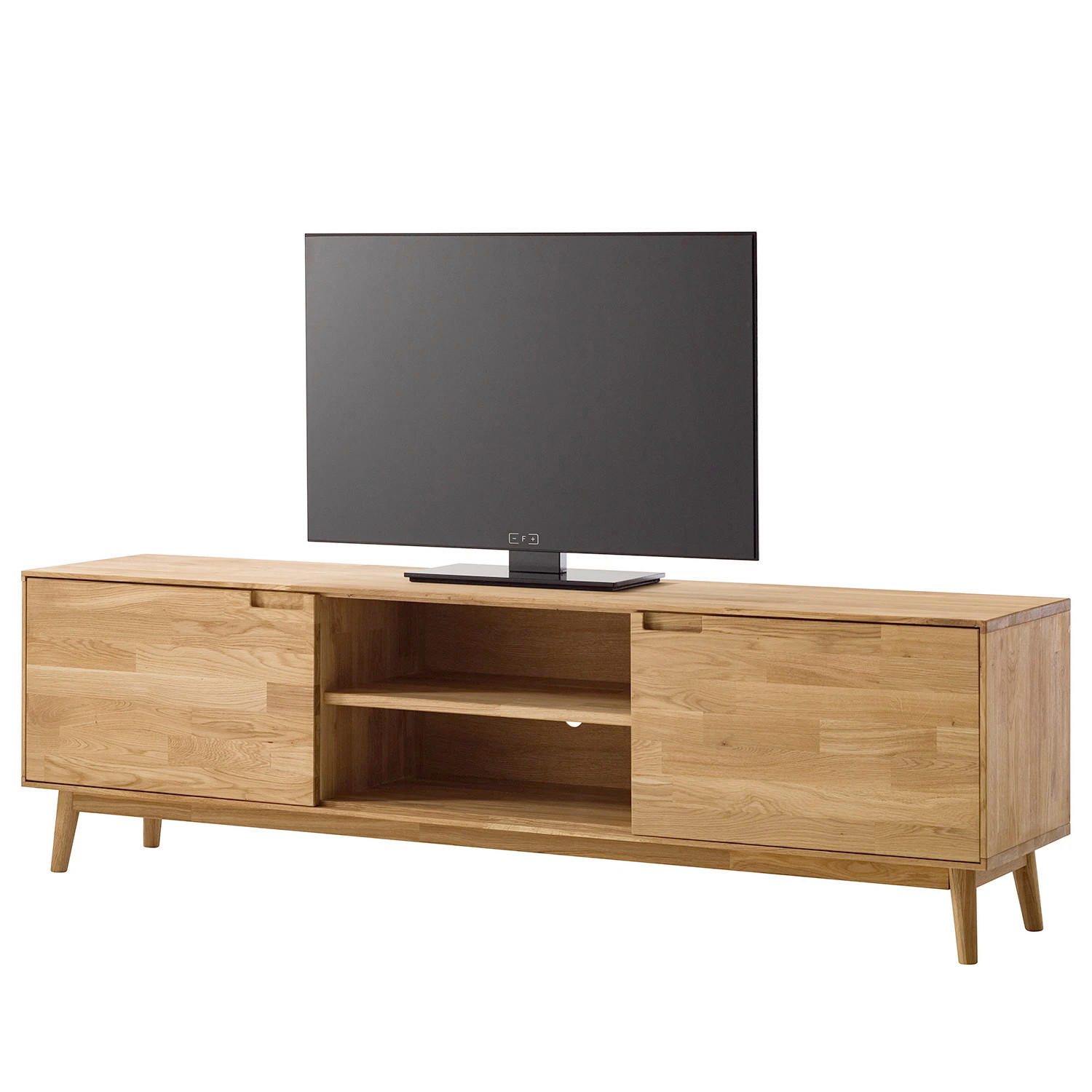 TV-BÄNK  i 180/53,5/39 cm  - skogsek, Natur, trä (180/53,5/39cm) - home24