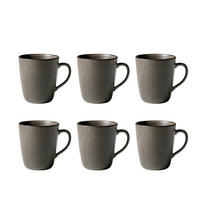 KAFFEEBECHERSET RAW 6-teilig  - Graubraun, Basics, Keramik (350ml) - Aida