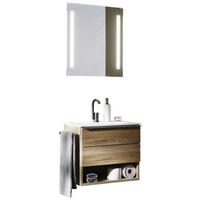 BADEZIMMER  in 64,4 cm  - Eichefarben/Weiß, MODERN, Holz/Stein (64,4cm) - Voglauer